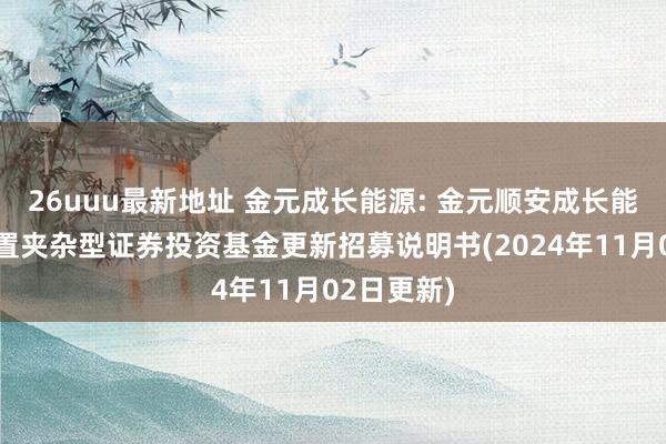 26uuu最新地址 金元成长能源: 金元顺安成长能源活泼配置夹杂型证券投资基金更新招募说明书(2024年11月02日更新)