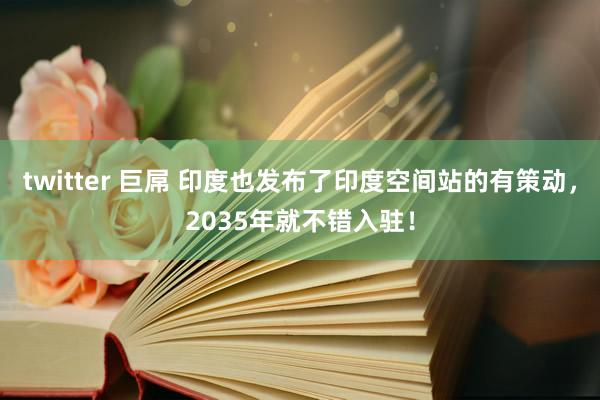 twitter 巨屌 印度也发布了印度空间站的有策动，2035年就不错入驻！