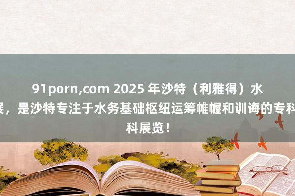 91porn，com 2025 年沙特（利雅得）水处理展，是沙特专注于水务基础枢纽运筹帷幄和训诲的专科展览！