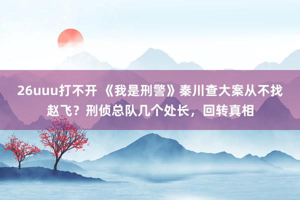 26uuu打不开 《我是刑警》秦川查大案从不找赵飞？刑侦总队几个处长，回转真相